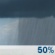 Sunday: A chance of rain showers. Mostly cloudy, with a high near 68. Chance of precipitation is 50%. Sunday: Chance Rain Showers
